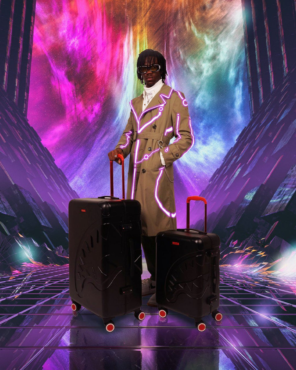 SHARKITECTURE MOLDED 22? CARRY-ON LUGGAGE