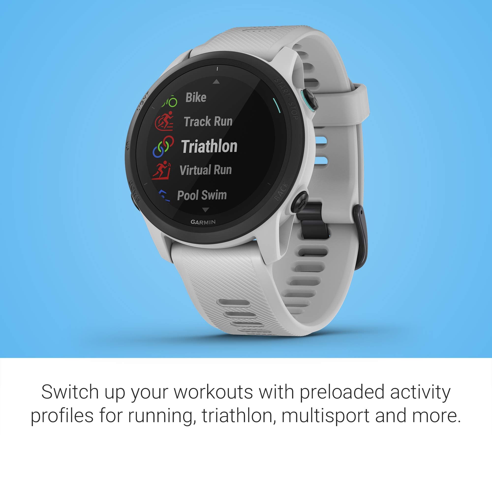 Garmin Forerunner 745 ƒ?? 43mm Black Bezel with Whitestone Case and Band ƒ?? 010-02445-03