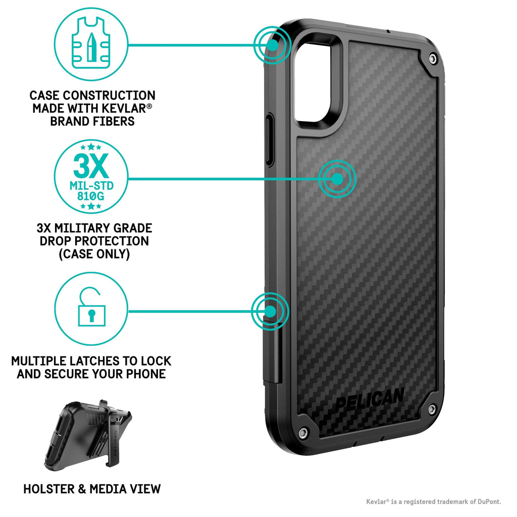 Pelican Shield ƒ?? iPhone XS Max ƒ?? Black ƒ?? C43140-001A-BKBK