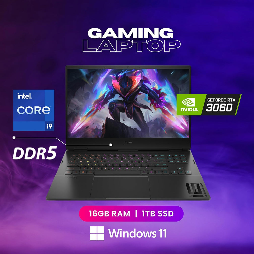 HP OMEN ƒ??ƒ??16.1ƒ??in QHD - Intel Coreƒ??i9ƒ??12900H - 16ƒ??GB DDR5 - NVIDIA GeForceƒ??RTXƒ??3060 - 1ƒ??TB SSD - Shadow Black