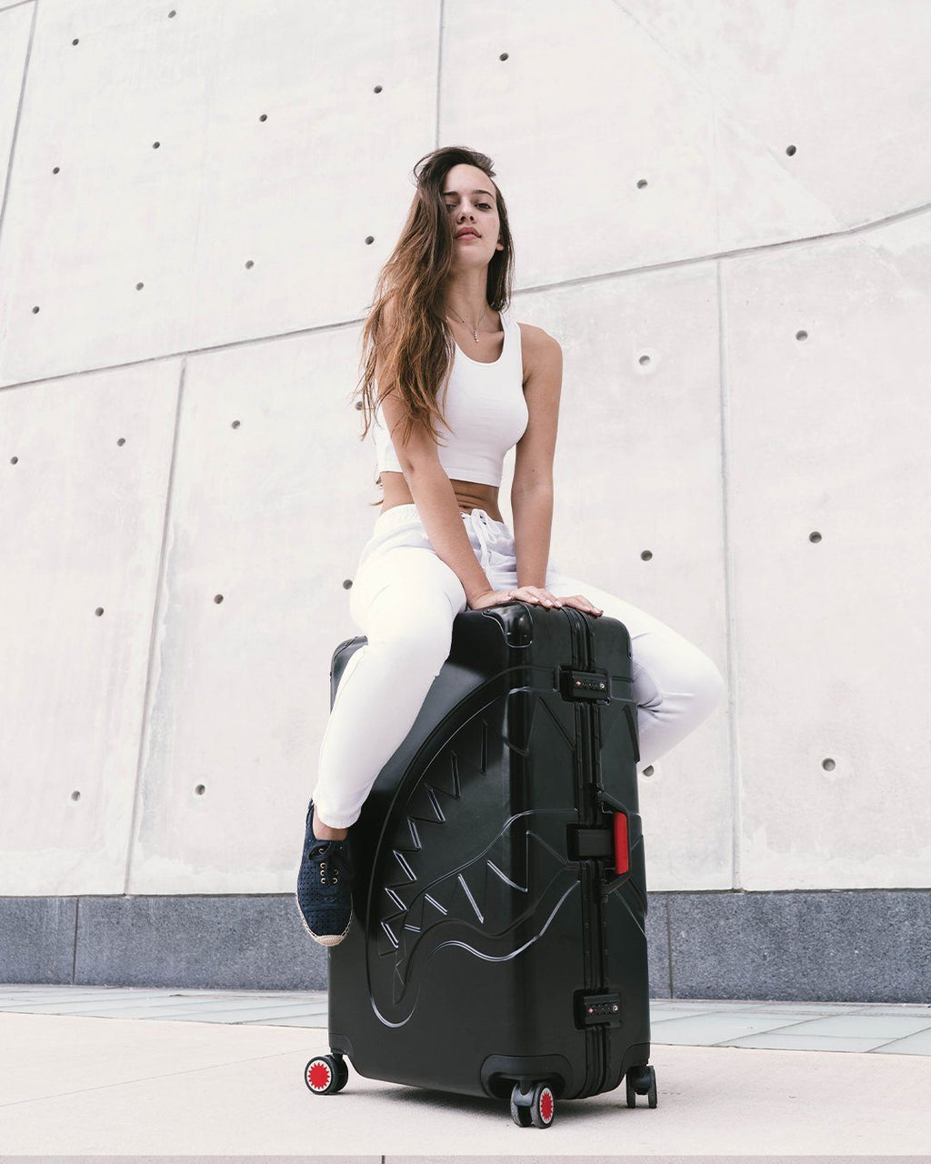 SHARKITECTURE MOLDED 2 PC LUGGAGE SET
