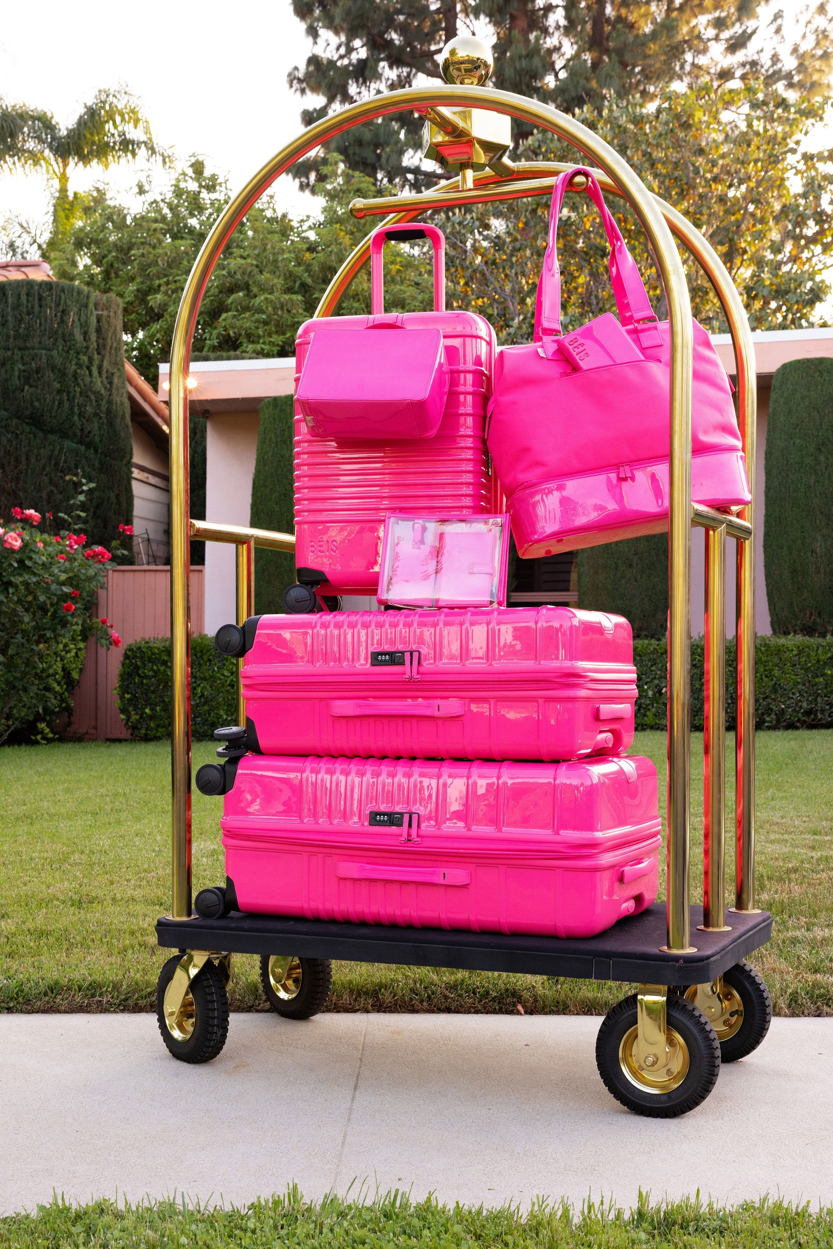 The Large Check-In Roller in Barbie? Pink