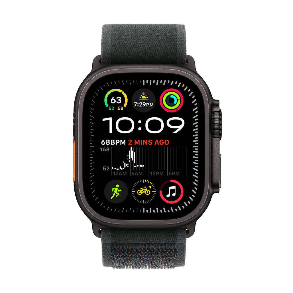 Apple Watch Ultra 2 (GPS + Cellular) 49mm Titanium Case with Black Trail Loop - M/L - Black