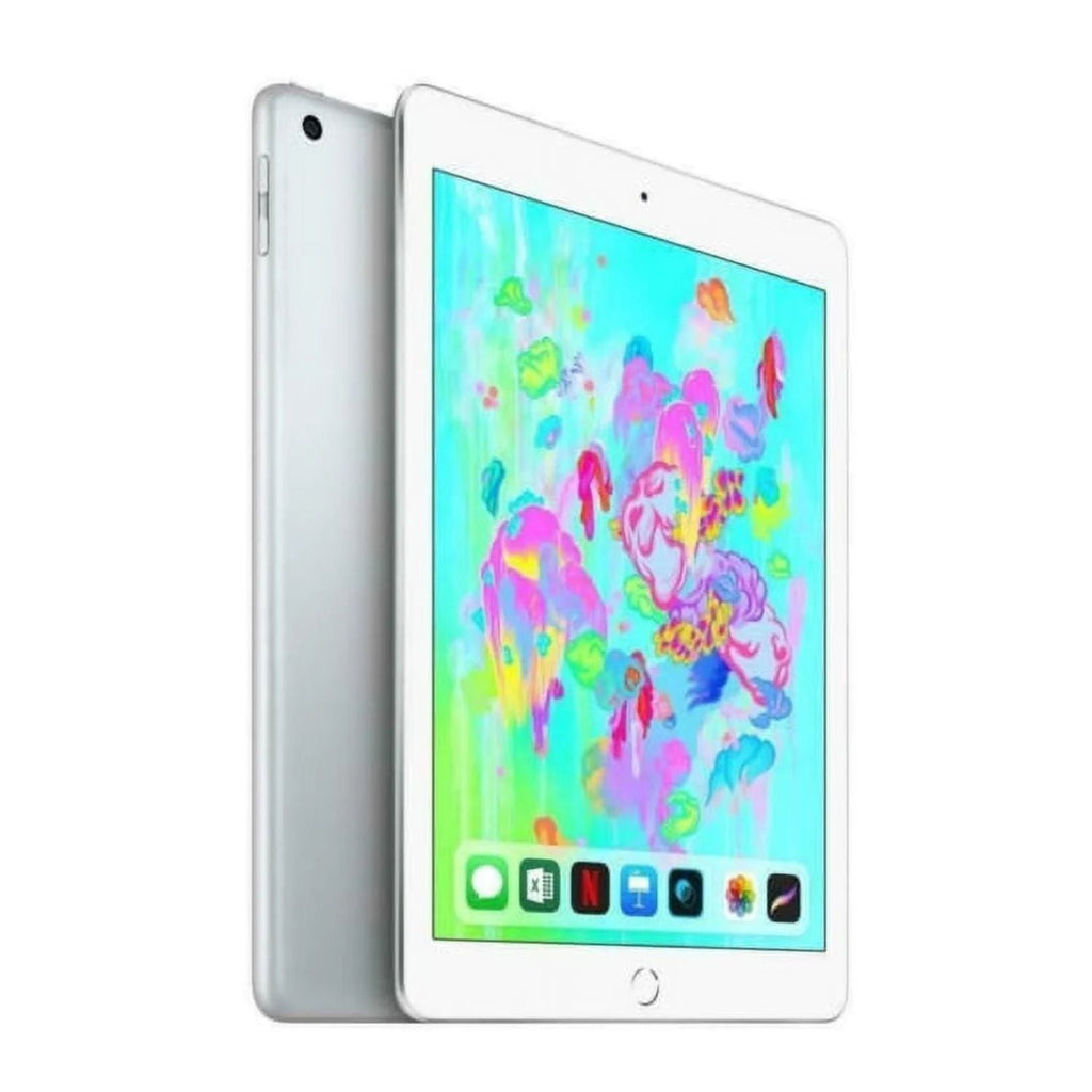 Apple iPad 9.7"(6th Gen, 2018) Wiƒ??Fi + Cellular ƒ?? 32ƒ??GB ƒ?? Silver ƒ?? MR6P2LL/A