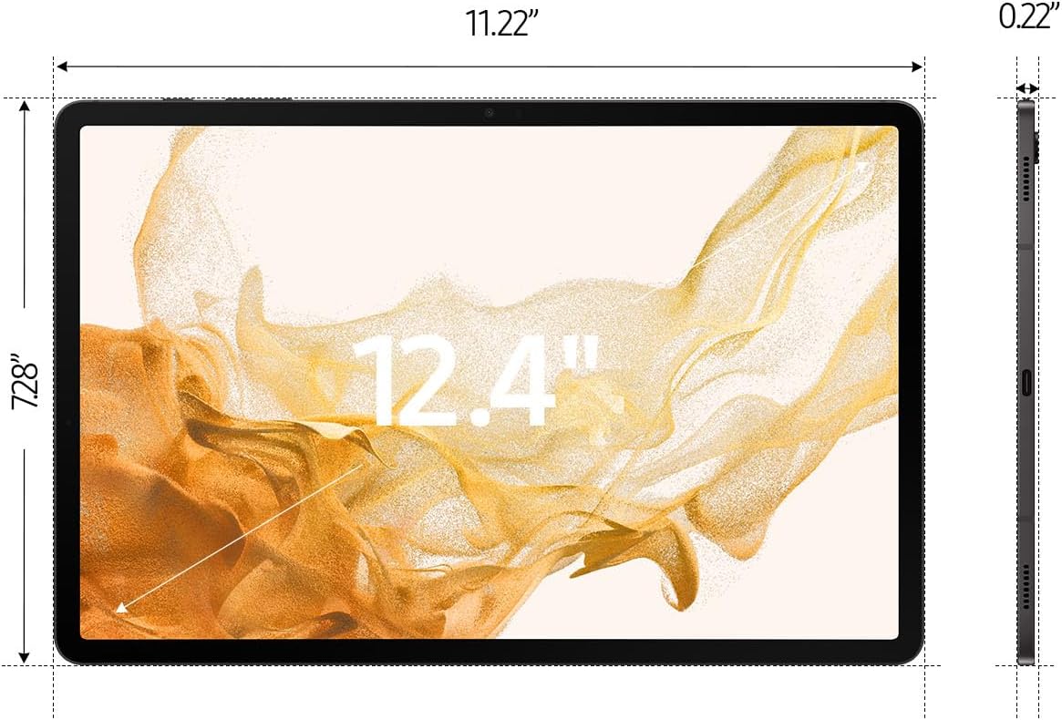 Spectrum Samsung Galaxy Tab S8+ 5G ? 12.4" ? 128GB ? Graphite ? SM-X808UZAACHA