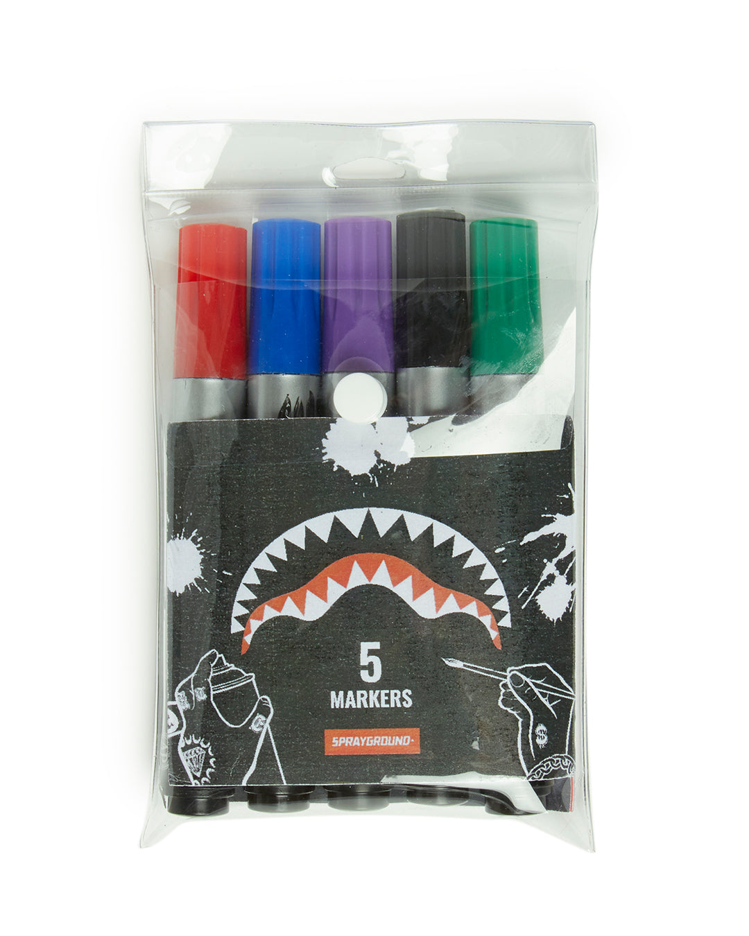 THE SPRAYGROUND DIY WHITE BACKPACK (VEGAN LEATHER & INNER MONEY LINING) & MARKERS INCLUDED