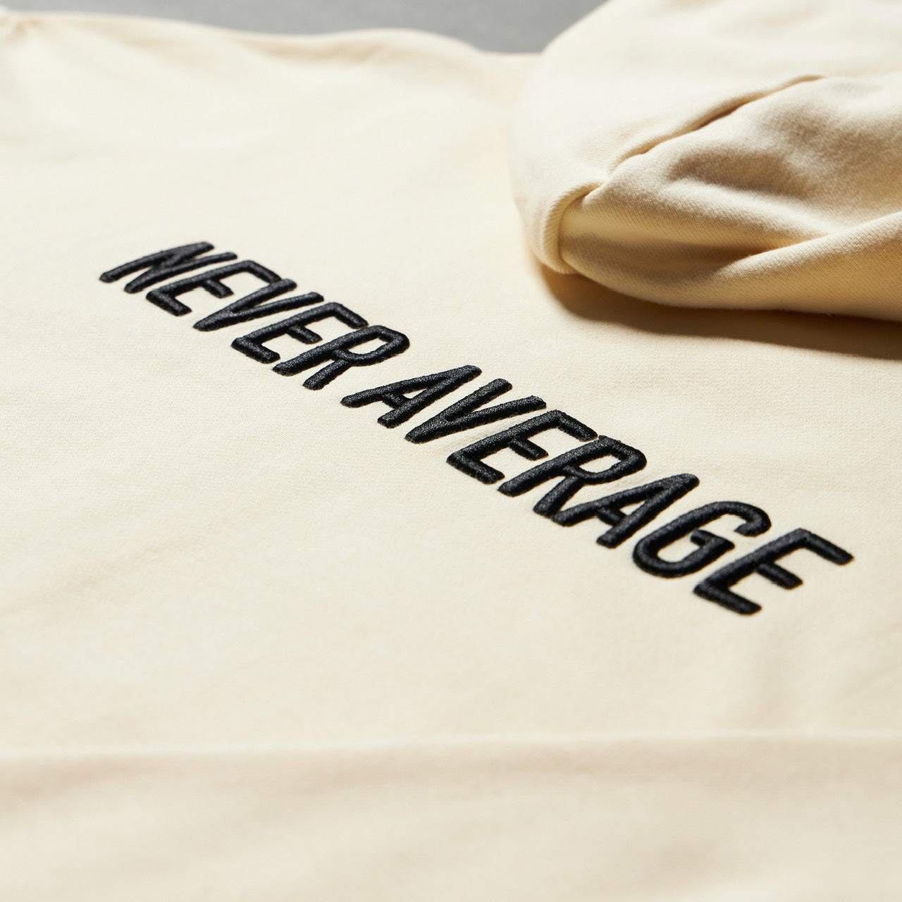 Cream Zip Up Hoodie