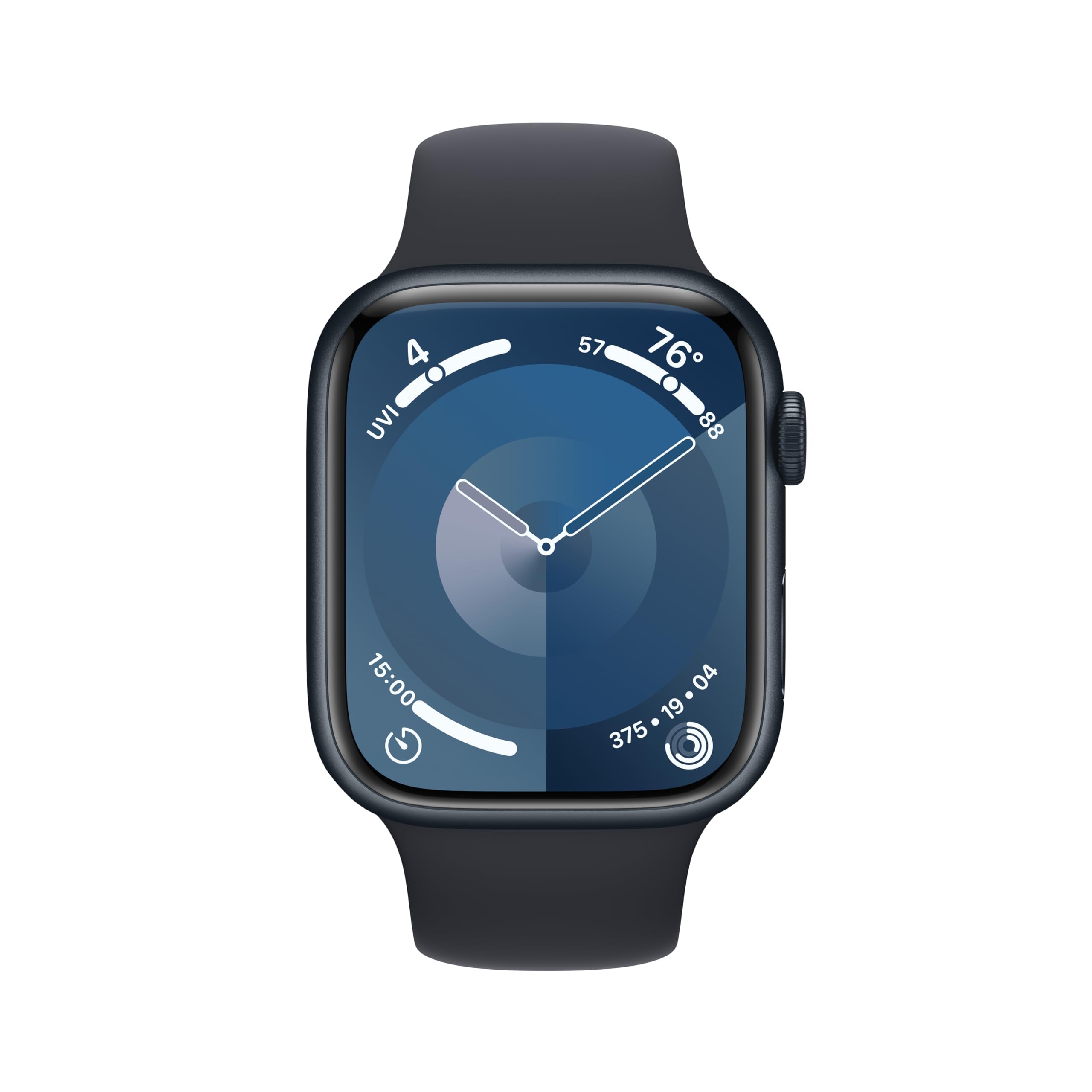 Apple Watch Series 9 - 45mm  (GPS + Cellular) Smartwatch with Midnight Aluminum Case with Midnight Sport Band - S/M - MRMC3LL/A