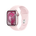 Apple Watch Series 9 (GPS + Cellular) 41mm Aluminum Case with Light Pink Sport Band - S/M - Pink