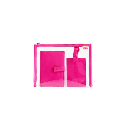 The Passport & Luggage Tag Set in Barbie? Pink