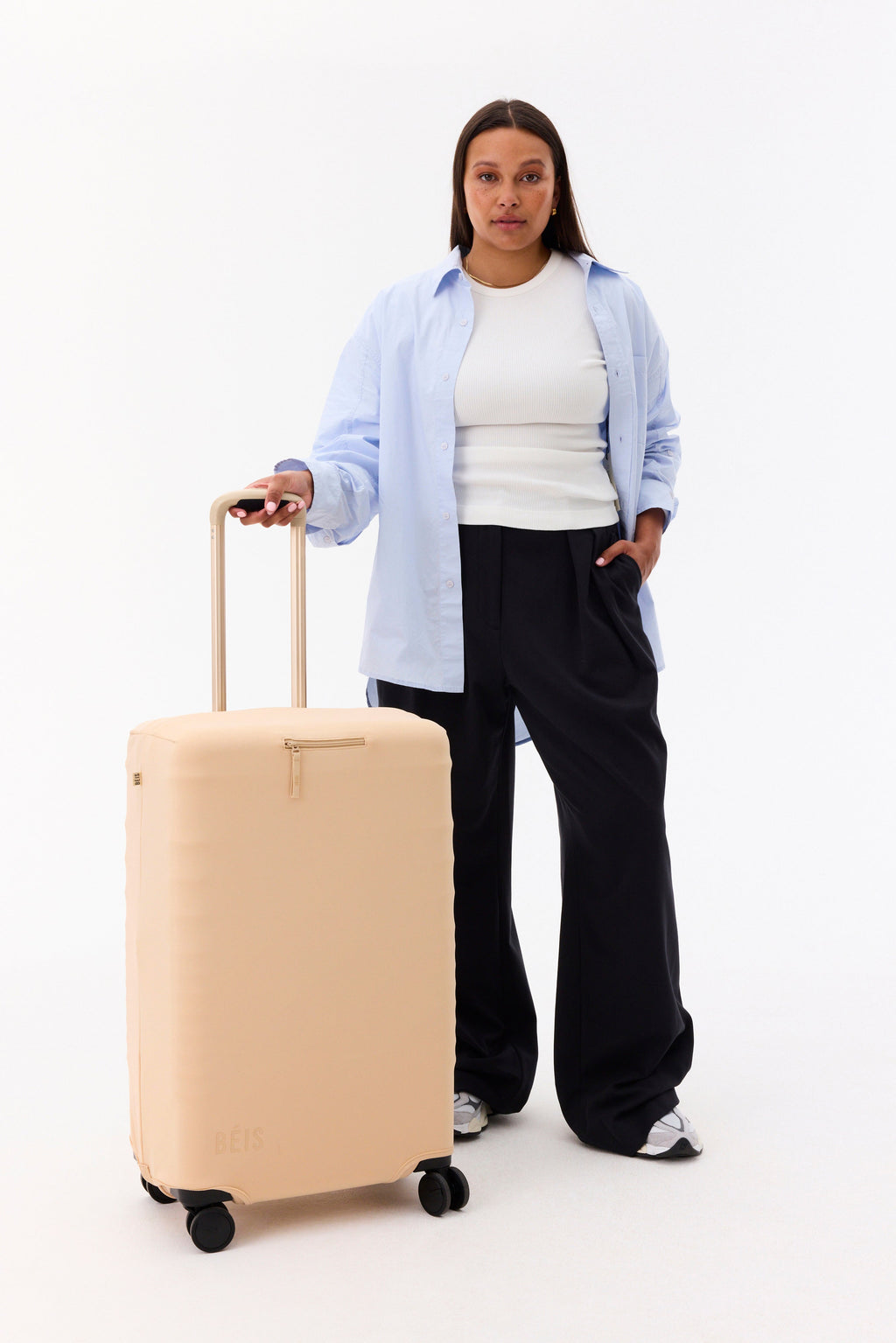 Resale The Medium Check-In Luggage Cover in Beige