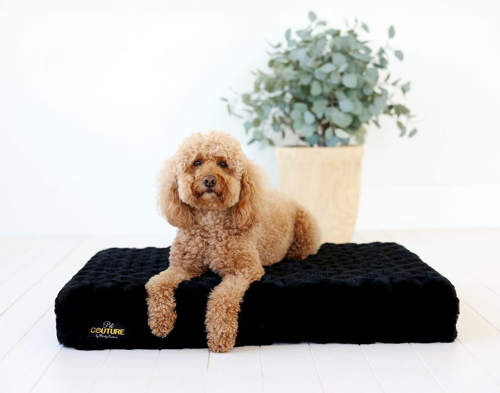 Black Crinkle Pet Crate Pad