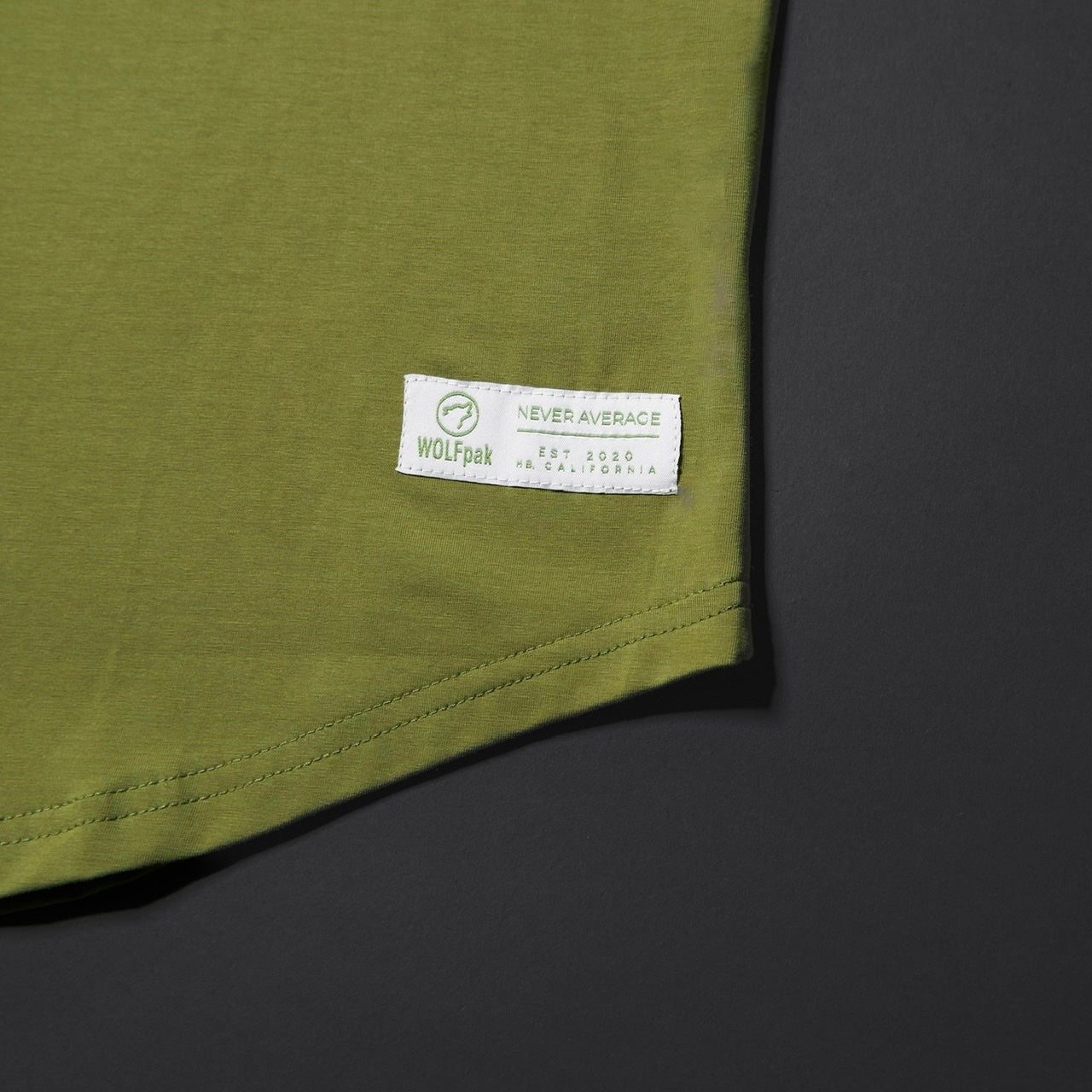 Men's Performance Tank Moss Green W/ Off White Border (SALE)
