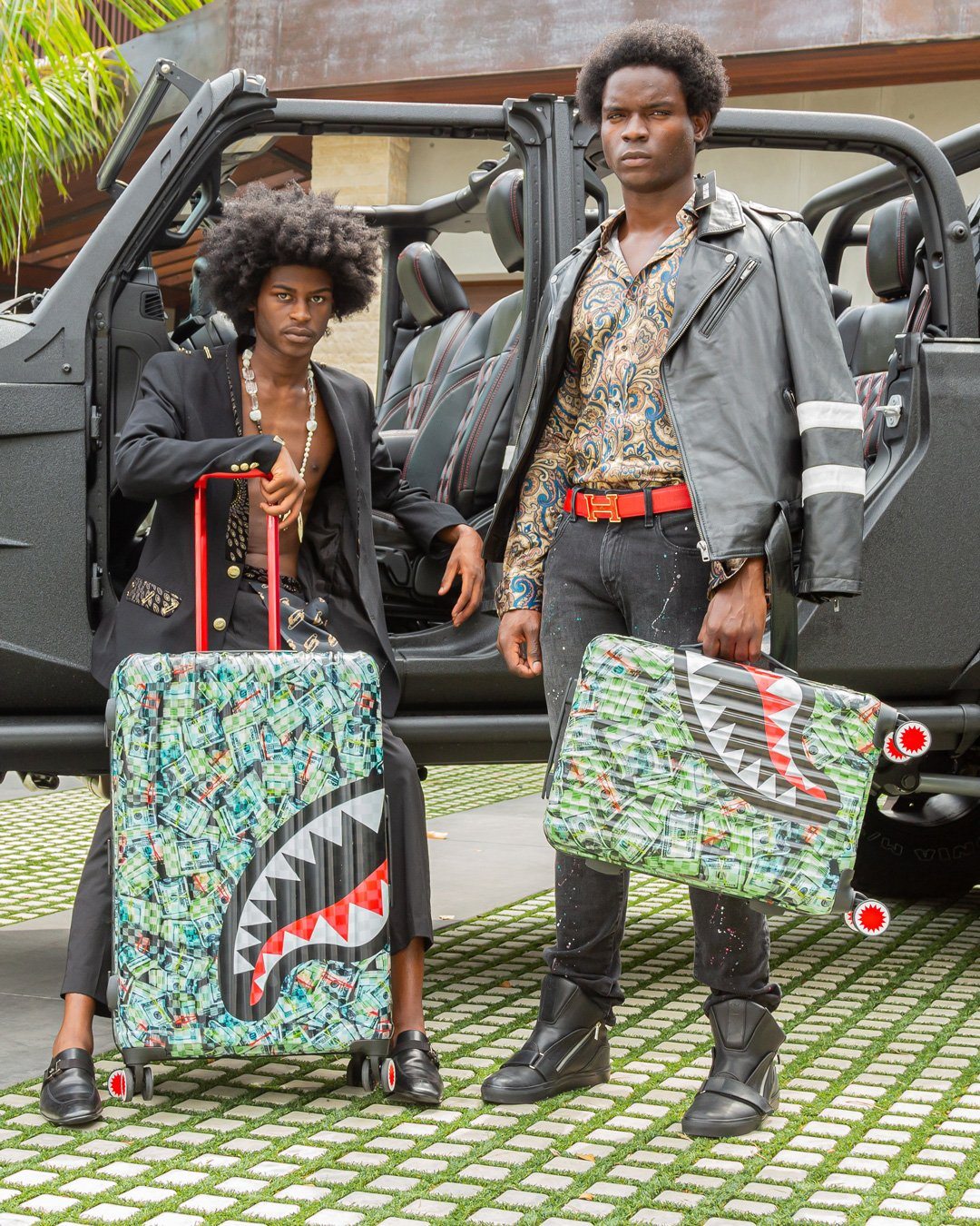 MAMA I MADE IT SHARKITECTURE HARDSHELL FULL-SIZE LUGGAGE