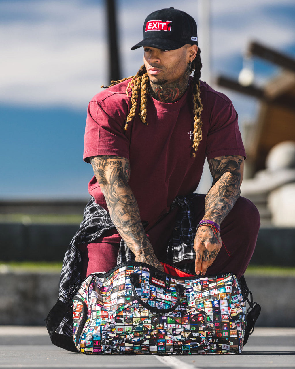 EXIT ART COLLAB DUFFLE