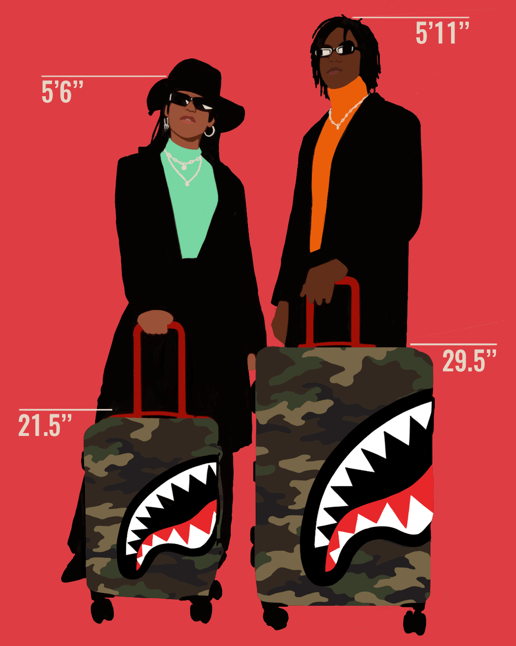 SHARKNAUTICS (CAMO) 29.5? FULL-SIZE LUGGAGE