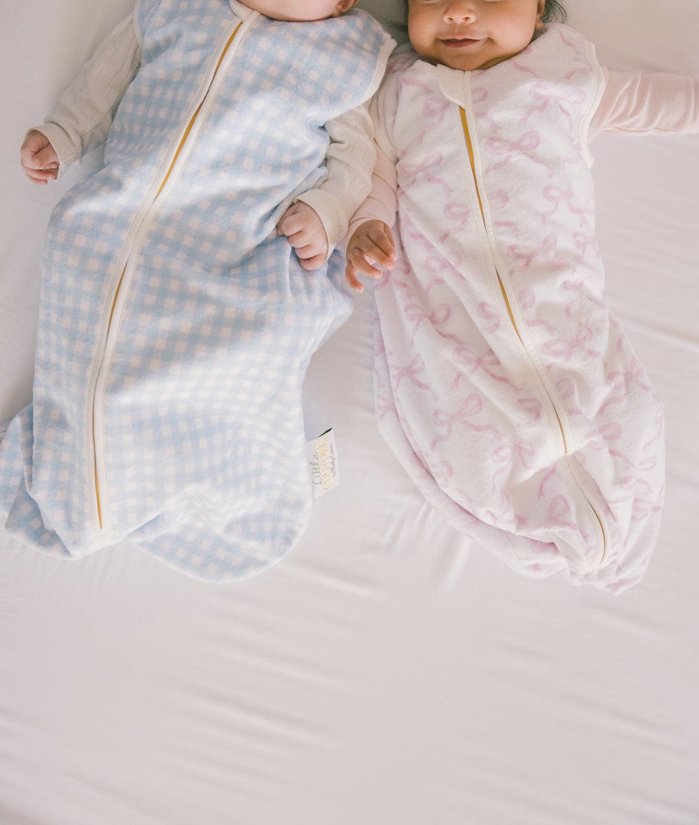 Pretty Pink Bows Wearable Minky Blanket