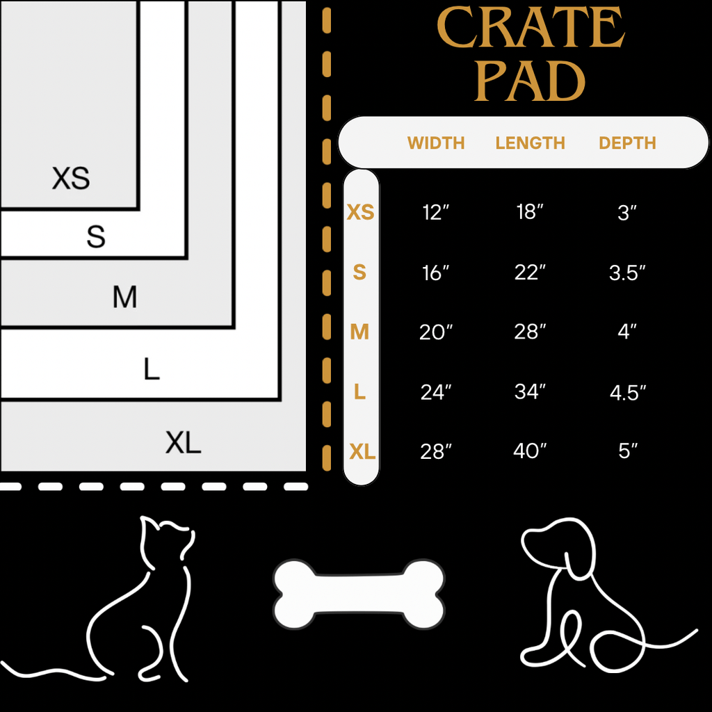 Charcoal Plume Pet Crate Pad