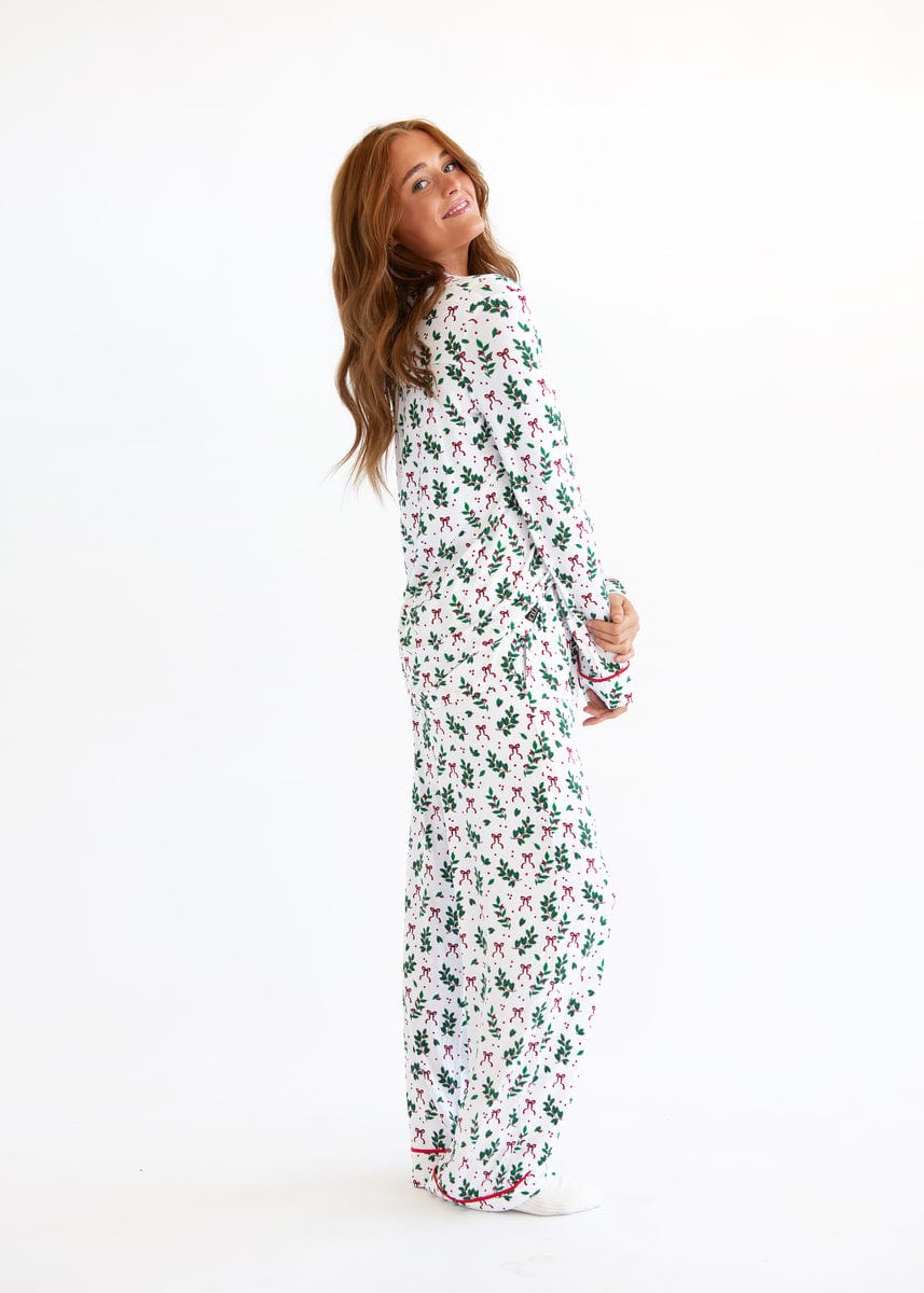 Middle of the Night Button Up - Holiday Bow