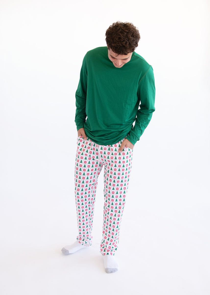 Montage Men's Jogger - Poinsettia and Tree