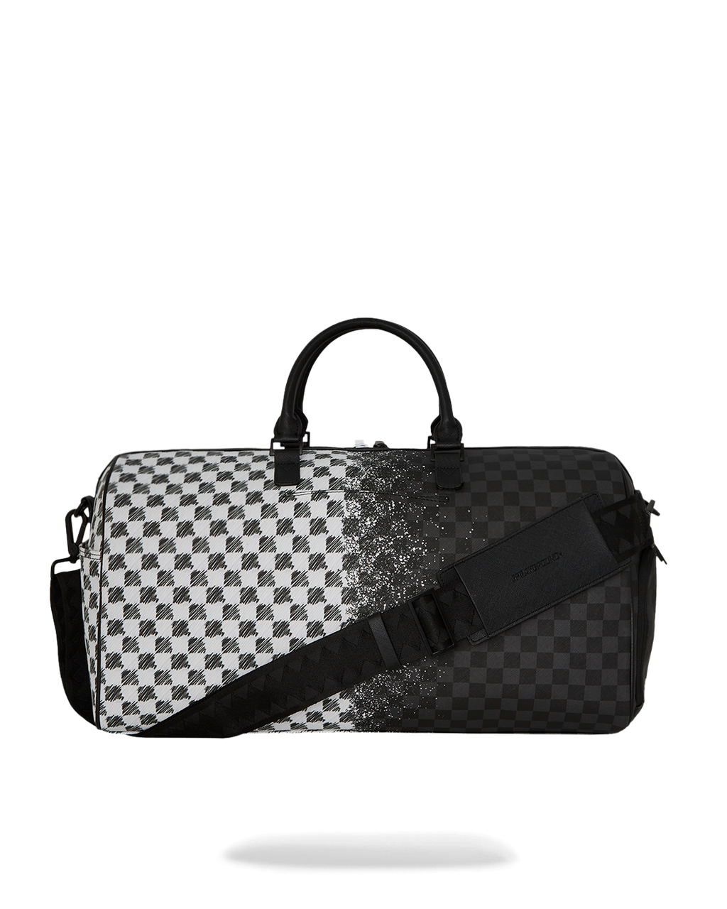 SCRIBBLE DRIBBLE CHECK DUFFLE